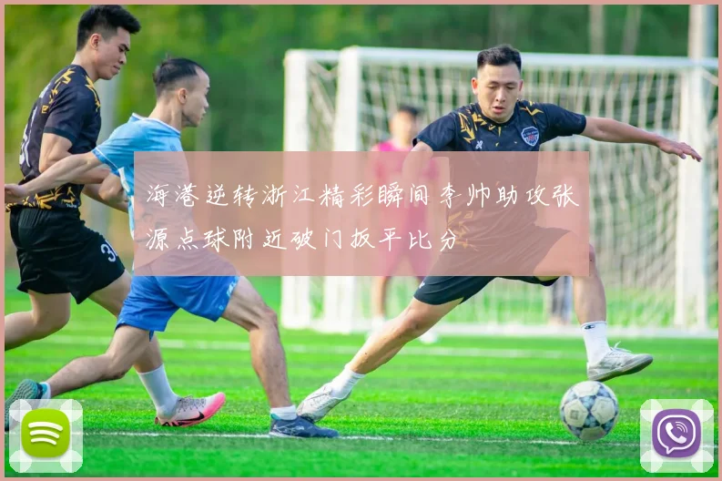 海港逆转浙江精彩瞬间李帅助攻张源点球附近破门扳平比分